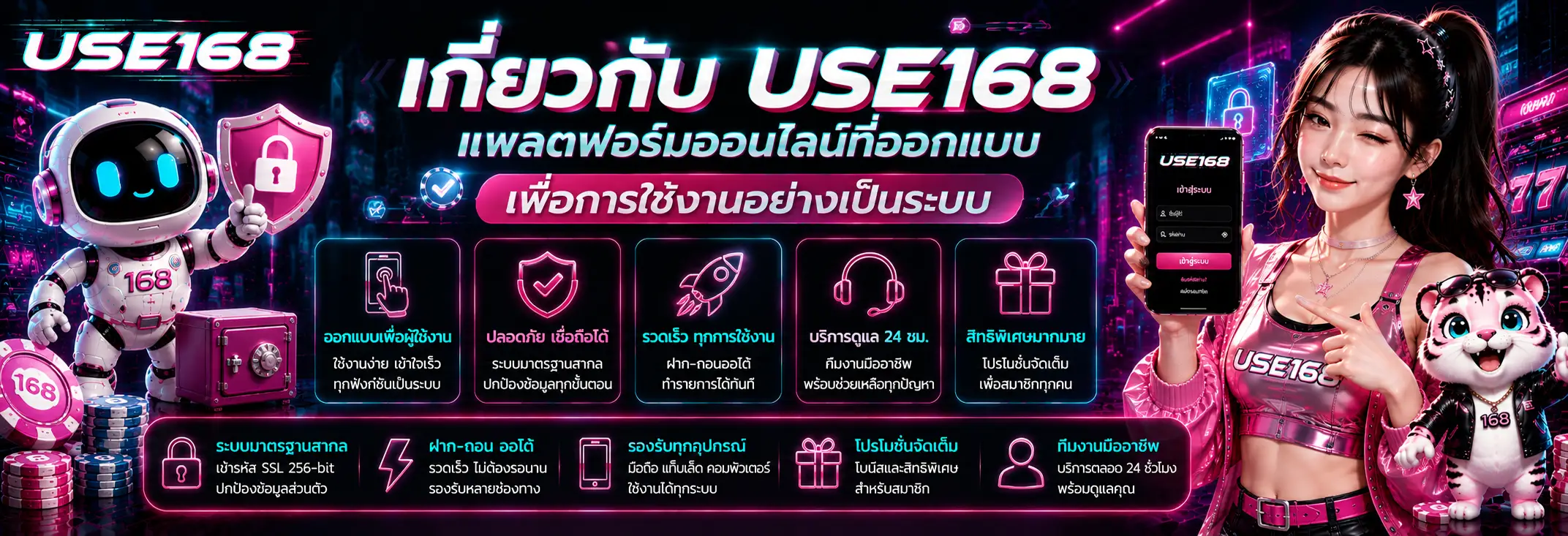 เกี่ยวกับเรา use168 แพลตฟอร์มออนไลน์ที่ออกแบบเพื่อการใช้งานอย่างเป็นระบบ